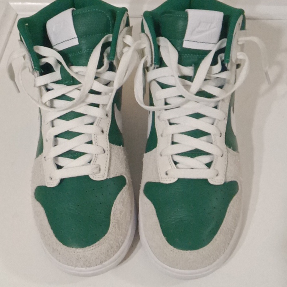 Nike Green and White Athletic Shoes